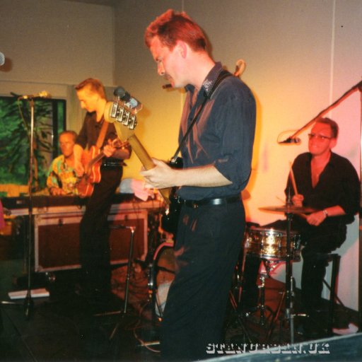 On stage with The Alligators and Wanda Jackson,1994