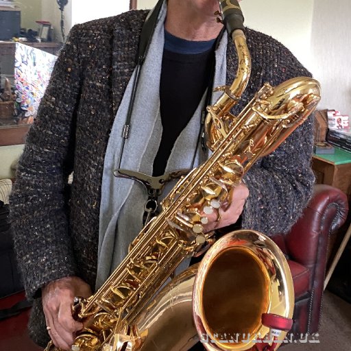 Stan playing baritone saxophone 2025