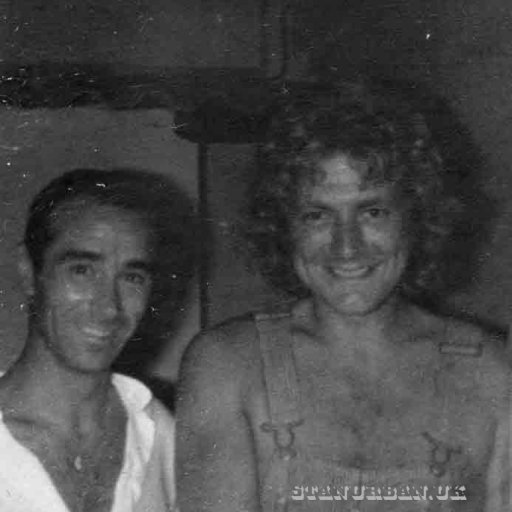 With Robert Plant,Ibiza,1978.